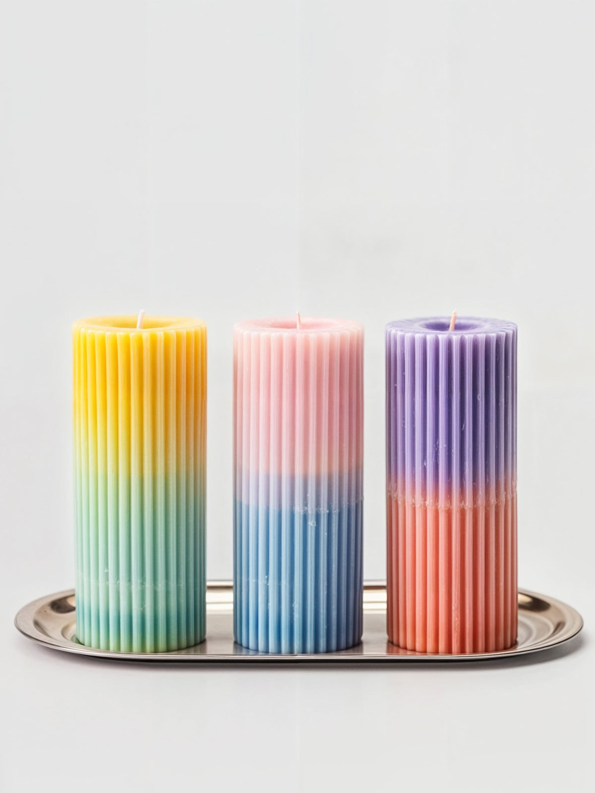 Tall Gradient Pillar Candle-4