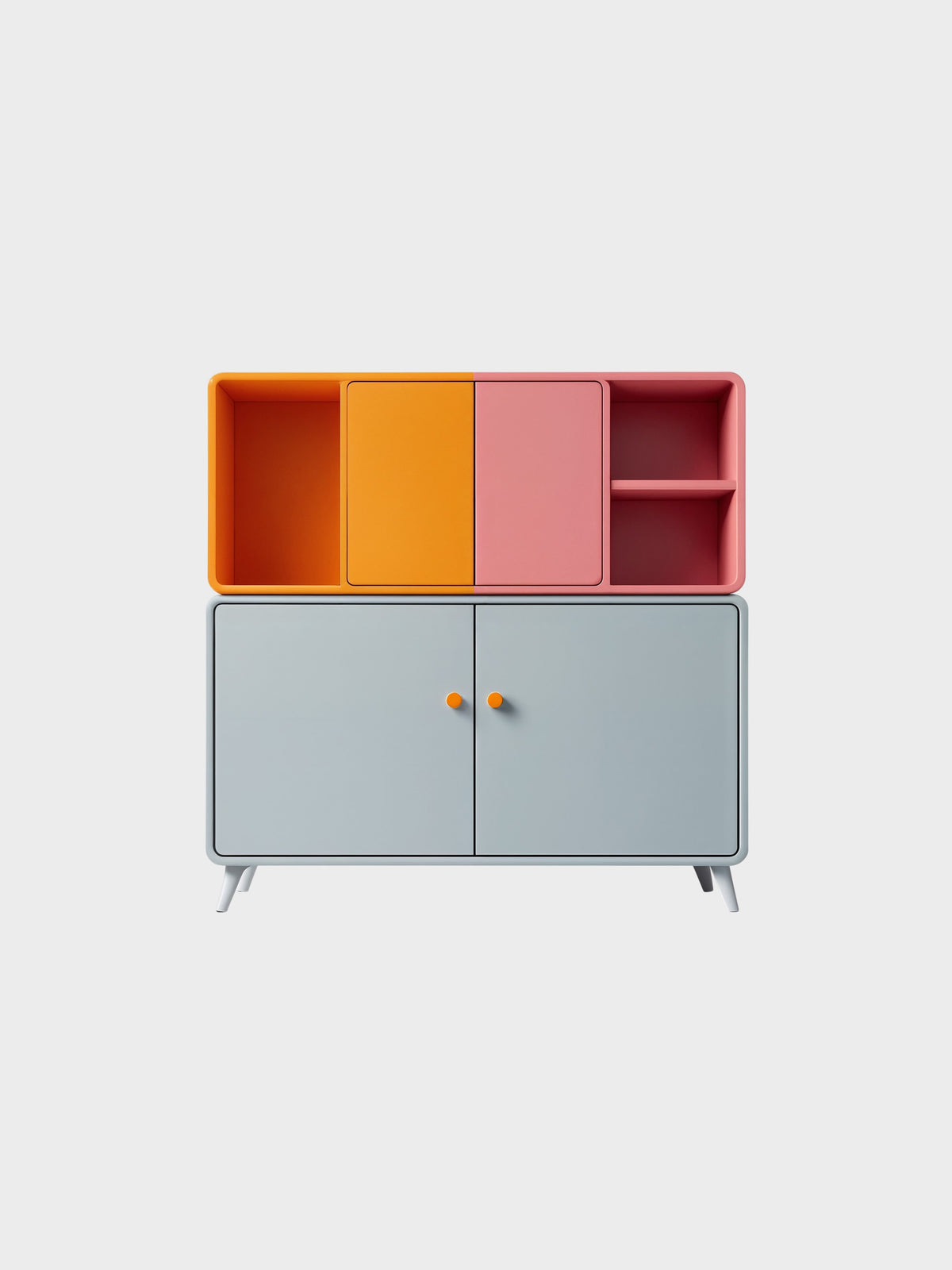 Double Cabinet with Open Shelves-1