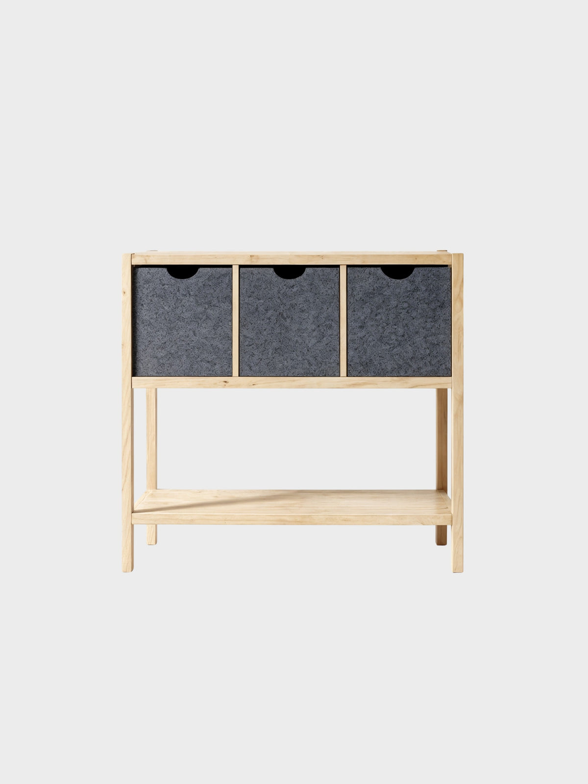 Storage Bench with Fabric Bins